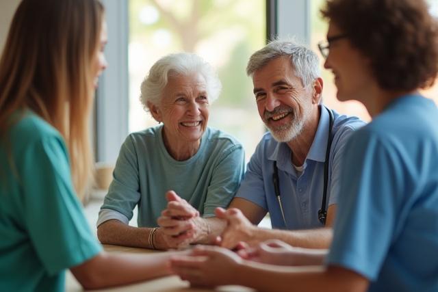 Diverse community members collaborating with public health professionals