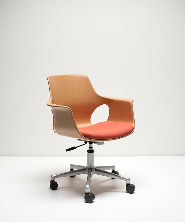 The 'Yama' ergonomic office chair in white oak.