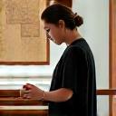 Portrait of Miyuki K. in her home office.